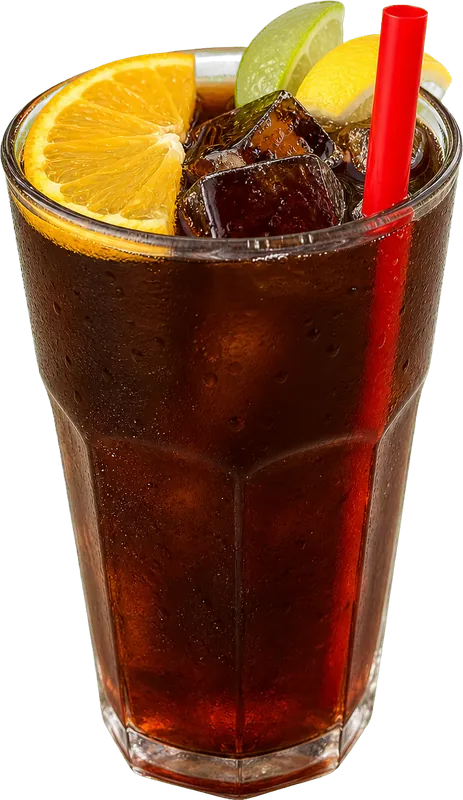 Tall iced tea with lemon